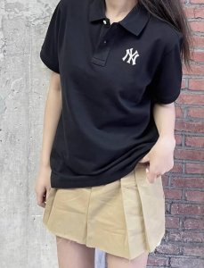 款号 Wkd17 25Ss Mlb 纽约洋基队印花polo衫短袖T恤男女款 最经典的一款常青小标设计 胸口精美的印花Logo设计 质感亲肤舒适 商务休闲皆宜 珠