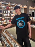 款号4 今年穿富二代一定会暴富 Enfants Riches Deprimes 忧郁的富二代恐龙鬼手印花短袖 面料采用定织250G32支双股双纱纯棉 结构紧密耐