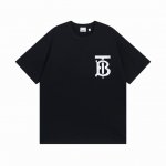 70 特价清不退不换 burberry/巴宝莉Bbr 23Ss 经典Bur胸口Tb立体硅胶Logo压胶字母标语圆领短袖T恤情侣百搭款 重磅260G定制32支原版