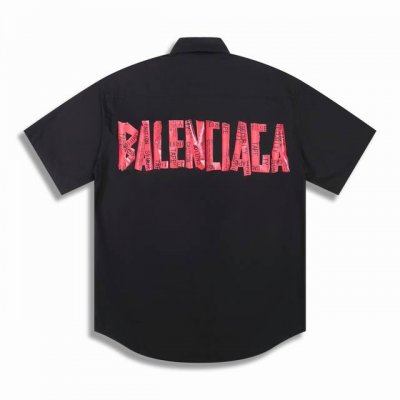 正确版本 Blcg红色胶带短袖衬衫 25Ss官网新款Balenciaga巴黎世家Blcg红色签字美纹纸胶带短袖衬衫 夏日焦点预警 宝子们巴黎世家2025春夏系列
