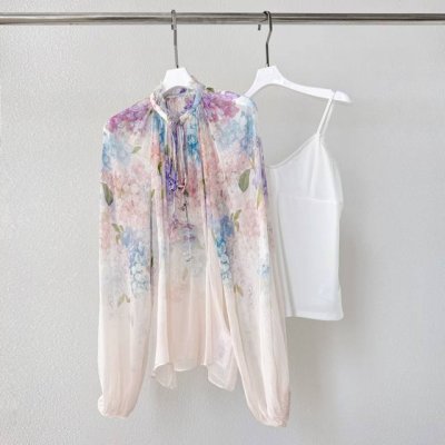 款号：25019 成分：100% Silk 尺寸：S M L Xl 胸围 脚围 长 Bust Hem Long S 140 148 64 M 144 152 6