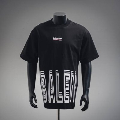 balenciaga 巴黎世家 Blcg 25Ss波浪纹可乐重叠大Logo印花短袖T恤 size:Xs-L