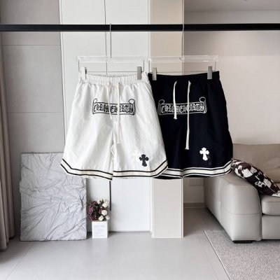 chrome Hearts 25Ss 克罗心裆前梵文字母刺绣Logo织带短裤 2025年夏季首发 全网独家重磅出货 进口田岛绣花机器25万刺绣 效果饱满 立体清
