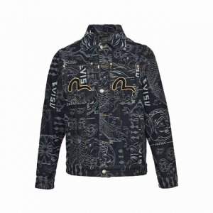 evisu 福神 25Ss 满印嘉文提花龙纹牛仔夹克 23Fw男士外套家花满印牛仔主打款 冠希代言上身同款 福神牛仔外套一直是男人衣橱里必备的单品 今天这款也是