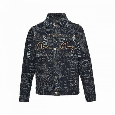 evisu 福神 25Ss 满印嘉文提花龙纹牛仔夹克 23Fw男士外套家花满印牛仔主打款 冠希代言上身同款 福神牛仔外套一直是男人衣橱里必备的单品 今天这款也是
