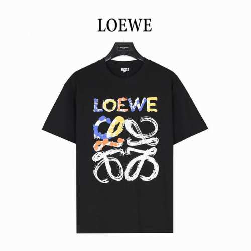 本地自取160 loewe/罗意威 25Ss 涂鸦彩绘字母Logo印花短袖T恤 客供高克重定织260G32织双纱棉面料制作 面料手感扎实垂坠，亲肤透气， 前幅采