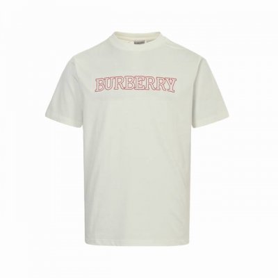 burberry 巴宝莉 25Ss 塌塌米刺绣字母短袖 面料采用240克重精梳棉 定制1*1螺纹 成衣两遍水洗处理 面料舒适亲肤无异感 定制定染面料 纺织密度高
