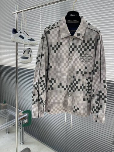 驴牌 25Ss早春新款拼色棋盘格马赛克夹克外套 尺码：48-56 M-3Xl