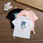 品牌：斐乐 Fila 尺码：M-L-Xl-Xxl-Xxxl 颜色：白色-黑色-粉色 类型：男士运动速干T恤 材质：230克运动户外科技棉 领型：正肩款圆领 袖长