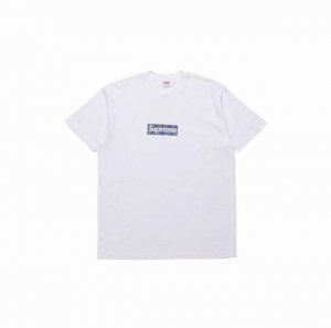 852款Supreme Week 17 Bandana Box Logo Tee 腰果花 徽标短袖T恤 男女同款 码数Smlxl 黑色白色