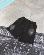 款M262 巴黎短裤 巴黎世家Balenciaga可乐刺绣割破Logo立体刺绣短裤 面料精选光滑透气舒适的一批 夏季必备 3D立体泡沫绣工艺感十足 对版定制超级