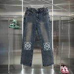 loewe 罗意威 23春夏原单罗意威大Logo拉花印花男士时装休闲丹宁牛仔裤，香港洋行渠道货，高端日本代工出品，重磅白金级臻品，专柜同渠道订单，8K+！官宣画