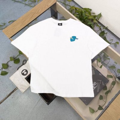 款号：Bm163 2025新款Stussy斯图西大S皇冠图案字母Logo印花休闲情侣宽松短袖T恤，经典永远不会过时、人手必备款，250G纯棉精梳棉不起球不起毛，