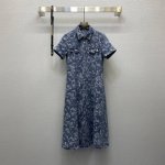 Va*25Ss 重工洗水提花工艺设计收腰连衣裙， 配送腰带 高级面料，颜色:图片色，面料：提花牛仔棉面料 Smlxl