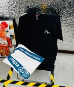 带Nfc芯片识别高版本 evisu 福神2025夏季新款印花休闲宽松情侣款 短袖T恤Dt1063 细节:版本一比一复刻 吊牌 领标 水洗 包装袋 水洗处有Nfc
