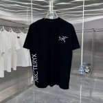 始祖鸟 2025春夏新款260克 短袖T恤 个性印花 男女同款宽松版 S M L Xl Xxl 五个码 黑色 白色