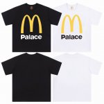 48# 领标细节还原 英式潮牌palace与麦当劳联名印花情侣宽松圆领短袖T恤 颜色 黑色 白色 尺码: S M L Xl 面料 26支300克双纱