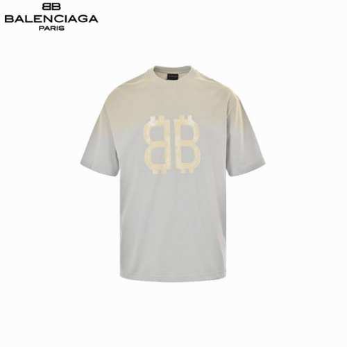 Balenciaga 巴黎世家 扎染双B印花水洗做旧短袖 原 p10,900购买，精纺平纹面料、赃污油墨印花、洗水做旧效果、石磨破洞设计、大廓形版型、全套辅料配