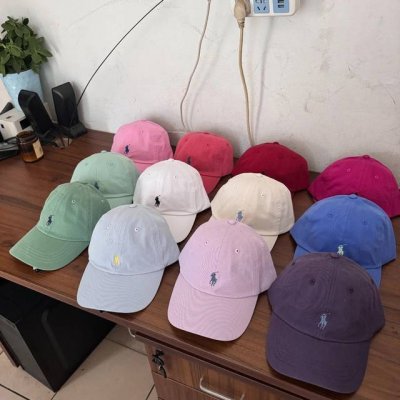 50色齐发，同步1比1！Ralph Lauren 拉夫劳伦男女同款 经典款棉卡其布棒球帽遮阳帽！ 纯源订单！支持任何检测！全帽高精准刺绣工艺！内里包边包条 带有