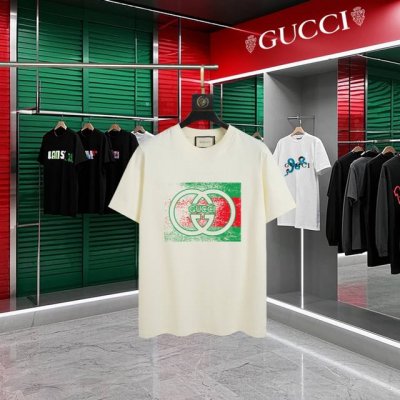 上新款号：G767 Gucci~古驰 2025新款高品质圆领短袖T恤 袖口车有进口绣花标 定制定染,手感非常舒服 超级百搭好看的一款短袖 三标齐全 非市场普通版