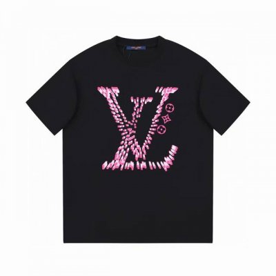 上新款号：B173 Lv 驴家 新款短袖，经典标志Logo 印花 简约百搭，质感满满，前幅工艺印花，260克双纱面料 颜色：黑色 白色 码数：Xs-L