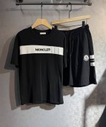 Moncler 蒙口 高端定制套装 节约时间免去搭配烦恼2025春夏新款首发专柜最新款短袖短裤休闲套装 高端订制 设计前卫时尚 品牌Logo重工艺设计 高端定制