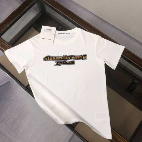 Alexander Wang 亚历山大王 24Ss夏季新款圆领短袖T恤！270克重磅高端纯棉面料，手感质感都极完美！修身裁剪设计干净利落！时尚又好看！走线做工非