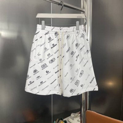 纯原臻品 顶级原版复刻 巴黎世家 Balenciaga2025Ss新款可乐满印Logo休闲短裤 原版面料高版本高品质 网红明星同款 定制420克牛肚棉面料 重工