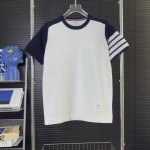 431 当天到货 现货现配 thom Browne 汤姆布朗25Ss拼色四杠针织polo短袖 原版面料 官网同款 非再生纱 高版本 独立定织面料 经历柔软定型