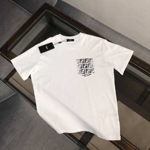 款号:F015 Fendi 芬迪 2025夏季新款圆领短袖T恤！ - 260G双纱纯棉顶级面料 手感柔软 百分百纯棉独家出货 定染硫化黑无尘处理面料 -面料：2