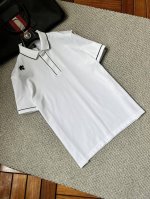 Ds‘’25Ss新款春夏短袖翻领T恤polo，最高版本客供定制高端朱地面料简单时尚款，拼色螺纹超级好看！经典Logo简单大方的款式！满满的高级感，四季可穿。简欧