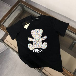 款号：G2106 Fendi 芬迪 2025夏季新款圆领短袖T恤！ - 260G双纱纯棉顶级面料 手感柔软 百分百纯棉独家出货 定染硫化黑无尘处理面料 -面料：