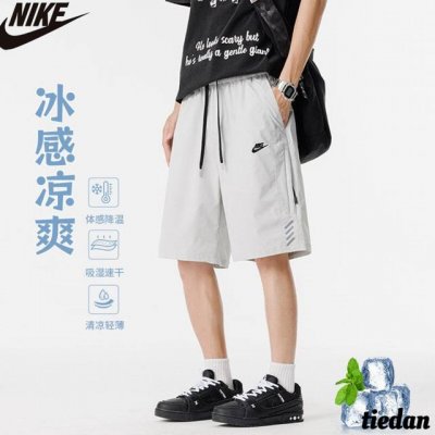 耐克Nike夏季新款，男女同款松紧腰百搭抽绳潮流帅气透气运动五分裤，男士短裤，户外工装裤！ 颜色:黑色，军绿色，灰白色，卡其色，酒红色 尺码:M-5Xl