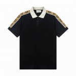 古驰 Gucci 2025∽新款高品质翻领Polo衫，高瑞精品Logo扣子，做工精致，官网同步，时尚百搭 颜色：卡其 黑色 码数：M-3Xl