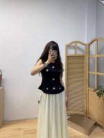 气质套装 自带小蛮腰 腰线 配A摆裙 显高又显瘦 M L Xl 90-130斤可穿