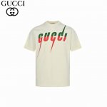 160 Gucci 古驰 24Fw 经典闪电短袖 采用32支双纱100%纯棉260G面料；搭配32支1X1棉盖丝罗纹。黑&杏&用进口染料定染，多次调配比例最大限
