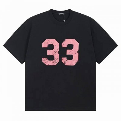 款号Ys28 克罗心T恤衫上衣宽松潮流情侣款短袖圆领用定制面料丶1比1配色罗纹丶环保印花。无味色彩鲜艳丶250克高克重纯棉面料，细节更佳完美，黑白S-Xl