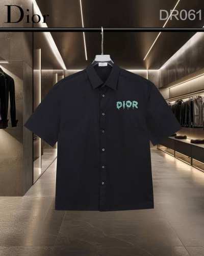 （隔天出货）150 dior/迪奥 Cd 爆款来袭 经典Logo印花短袖衬衫 2025Ss官网新款短袖 衬衫 衬衣，精美直喷Logo印花 高端版本，专柜定制面料
