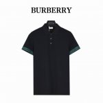 Burberry 巴宝莉 24Ss战马撞色线反袖口印花短袖polo衫 原版5600购入，原版订织定染330G 蜂窝珠地布料，门禁处垫薄海绵，绣花线走两道，还原原