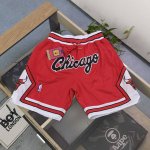 上新 款号：Ysk04 顶级刺绣 2025新款Mitchell&Nessjust Don联名芝加哥公牛队刺绣“Chicago”速干篮球短裤，每一处细节都诉说着芝