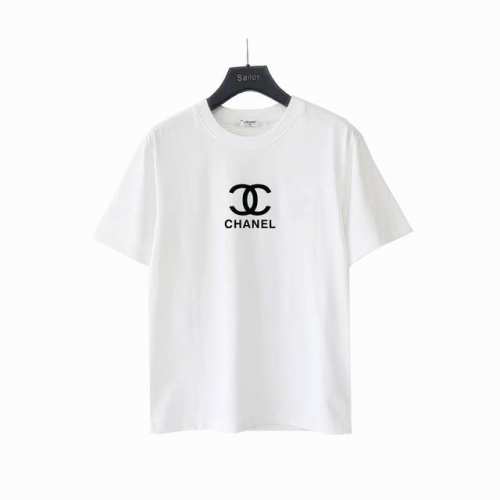 实拍细节图+细节图 chanel 香奈儿 简约凸胶Logo圆领短袖T恤 定制260克同缸染面料 手感非常舒服 春夏最新砖柜同步 时尚又个性 超级百搭好看的一款