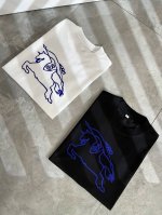 burber*Y巴*莉2025春夏新品男女同款短袖T恤，重磅来袭，最近比较火热的环保纯棉面料制作而成，高端户外运动休闲系列，非常火热运动风潮！Bur最新研发的特