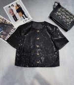 p350 上新——独家高定上衣首发 25Ss Celin*爆款推荐薄款小香风重工亮片短袖上衣，闪闪惹人爱哪个女孩可以拒绝Blingbling 亮片的诱惑吖～随意