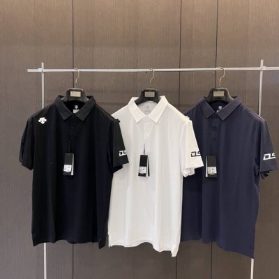 货 25夏 新品 Descente迪桑特 袖口大字母 无痕冰丝polo衫男女同款短袖夏季超冰丝 这款新品属于休闲商务与户外兼具！是男士专属福利 冰丝polo男士