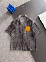 隔天出货 罗意威 Loewe 扎染短袖双排扣衬衫夏季2025新款潮牌设计感宽松衬衣 尺码M-3Xl码