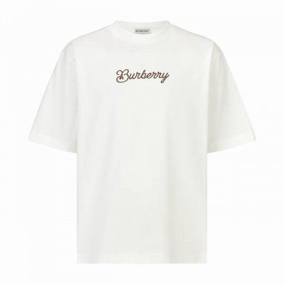 Burberry 巴宝莉冲浪板发泡印花短袖 面料：采用40支双纱平纹精梳棉，面料布匹洗水号克重为240克 螺纹搭配32支双纱1*1。面料定染灰蓝黑螺纹同缸配套定