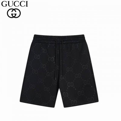 gucci 古驰 25Ss 暗纹双G满印短裤 gu专柜同步 独家款2025爆了夏季新款 定制提花双G面料 质量超A 男女同款 休闲短裤五分裤 颜色 黑 尺码 X