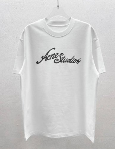 Acne Studios圆领短袖T恤 蓝灰色发泡印花 面料定制定染 300克100%纯棉短袖 手感非常舒服 超级百搭好看的一款短袖 品质绝对保证 黑白色 男女同