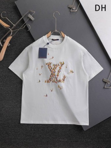 Louis Vuitton 路易威登 1V 驴家 微宽版型S-Xl 25Ss Lv 新品专柜同步款 胸前大Logo字母一帆风顺 帆船刺绣 男女同款 短袖不在千篇