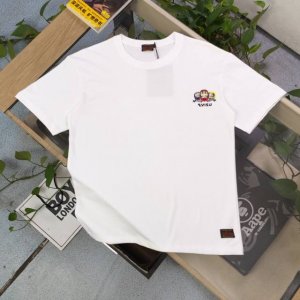 款号 F672 2025新款Evisu福神后背达摩不倒翁扑克牌花色图案Logo字母印花休闲情侣短袖T恤 经典永远不会过时 人手必备款 230G纯棉精梳棉不起球不